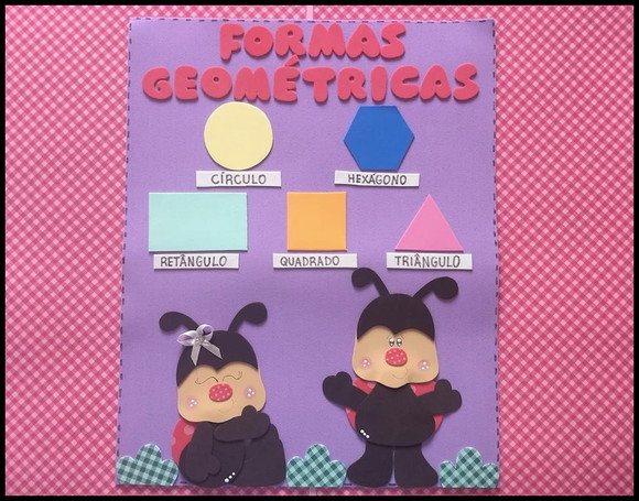Cartaz formas geométricas tema joaninhas - foto 1
