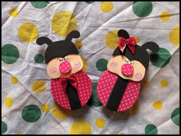Pregadores decorados joaninhas - foto 1