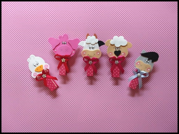 Pregadores decorados tema fazendinha - foto 1