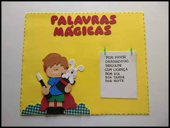 Cartaz palavras mágicas tema crianças - foto 1