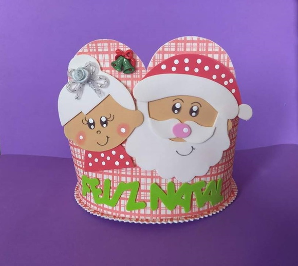 Porta panetone casal noel - foto 1