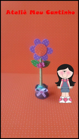 Caneta decorada florzinha - foto 1