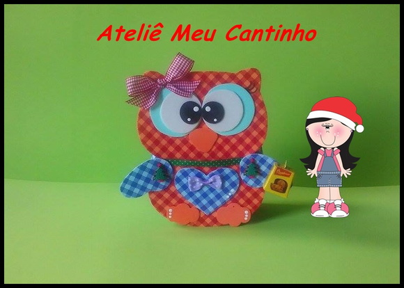 Corujinha natalina porta doces - foto 1