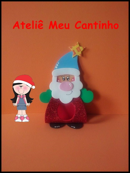 Porta bombom noel colorido