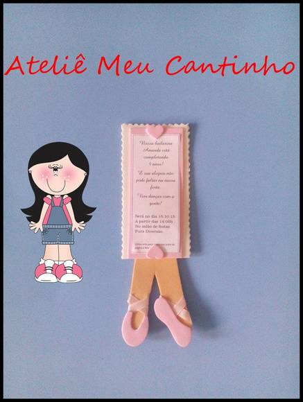 Convite aniversário tema bailarina - foto 1