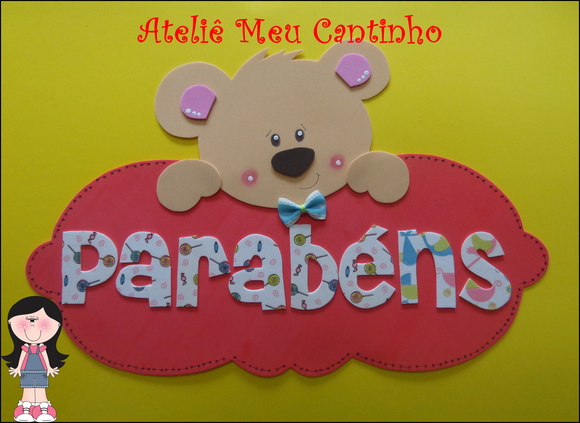 Painel parabéns ursinho - foto 1