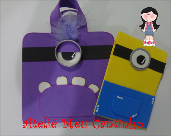 Bolsa e caderneta minions - foto 1