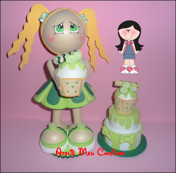 Fofucha cupcake limãozinho 3d - foto 1