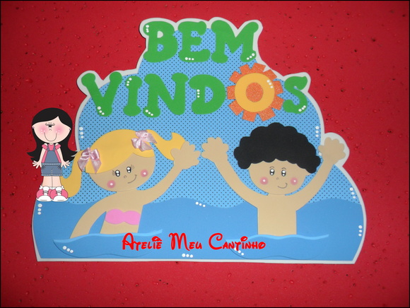 Placa de porta tema mar e praia - foto 1