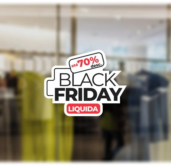 Adesivo Vitrine Black Friday Liquida - Tamanho P - foto 1