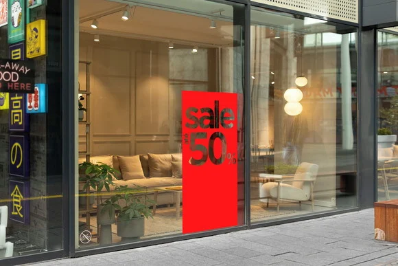 Adesivo para Vitrine Sale 50% - foto 1
