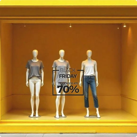 Adesivo Vitrine Black Friday - P - foto 1