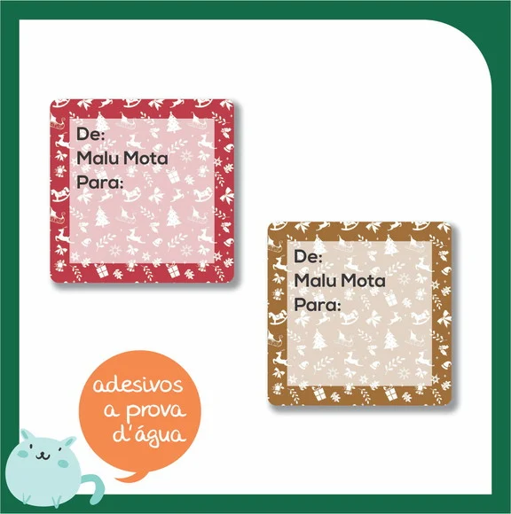 Adesivo para Presente - de / para - Modelo 14 - foto 1