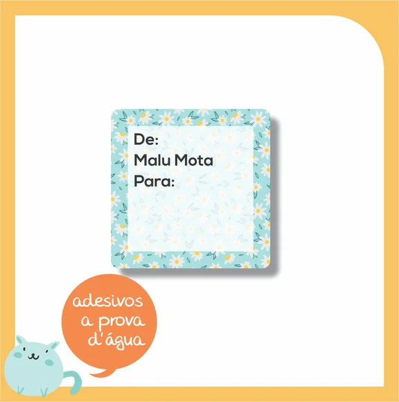 Adesivo para Presente - de / para - Modelo 10 - foto 1