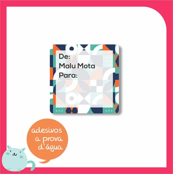 Adesivo para Presente - de / para - Modelo 7 - foto 1