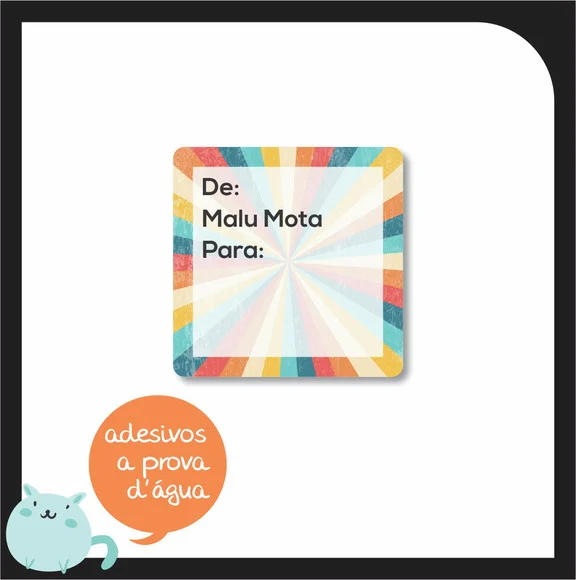 Adesivo para Presente - de / para - Modelo 6 - foto 1