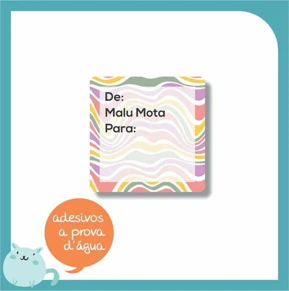 Adesivo para Presente - de / para - Modelo 5 - foto 1