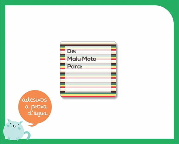 Adesivo para Presente - de / para - Modelo 3 - foto 1