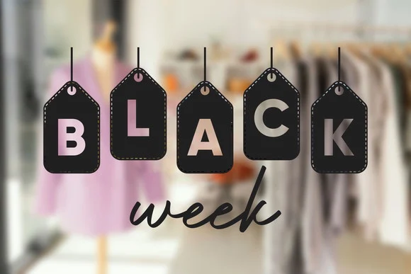 Adesivo Black Week para Loja - Tam. G - foto 1