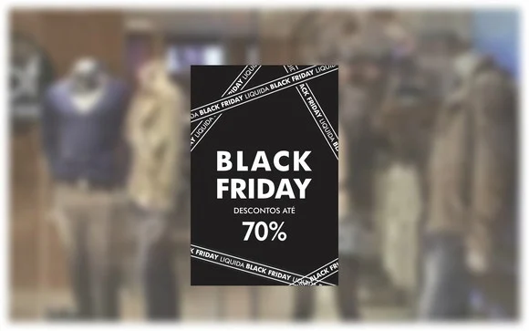 Adesivo Black Friday para Vitrine até 70% Desconto - m