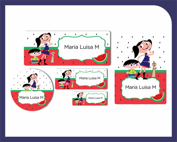 Etiqueta Escolar + TAGS - Show da Luna - 104 unidades