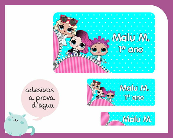 Etiqueta Escolar - Kit Médio - 100 Unid - Lols - foto 1