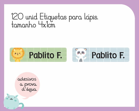 Adesivos Escolares Mini - 120 Unid - Lápis - foto 1