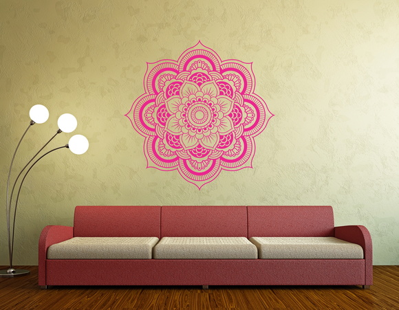 Adesivo de Mandala - Pink - 95x95cm - foto 1