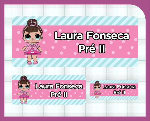Adesivo Escolar - Lol Surprise Fancy - 100 Unid