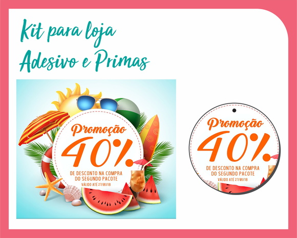 Kit para vitrine - Adesivo + 2 Prismas - foto 1