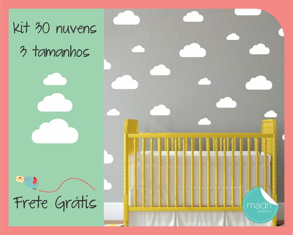 Adesivo de Nuvens - 3 Tamanhos - foto 1