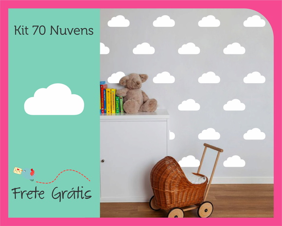 Adesivo de Nuvens - Brancas *10cm* - foto 1