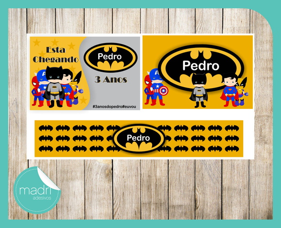 Kit Rótulos - Festa Batman - foto 1
