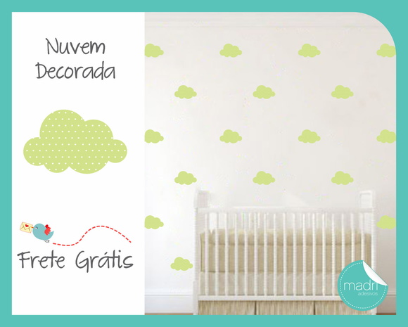 Adesivos Nuvens Fofinhas Estampadas - foto 1
