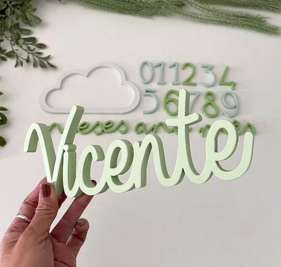 Combo: Kit Mesversário + Nome Personalizado 25cm - foto 1