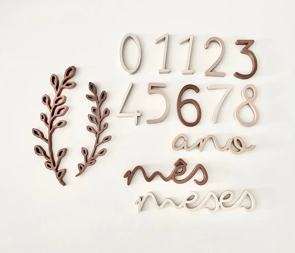 Kit Mesversário Minimalista - Fundo para Foto do Bebê