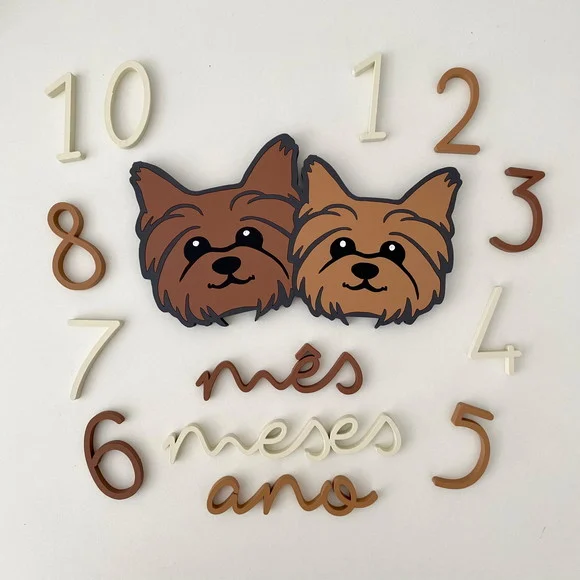 Kit Mesversário - Arco-íris - Cachorrinho Personalizado - foto 1