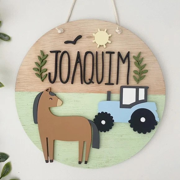 Enfeite de Porta de Maternidade 100% Personalizável - 30 X30 - foto 1