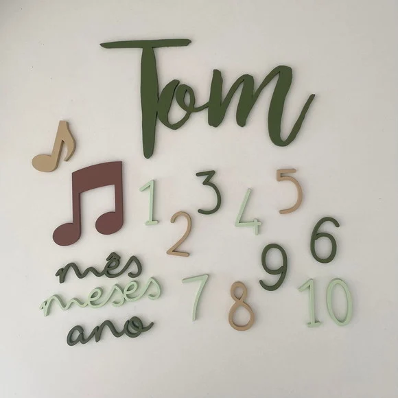 Combo: Kit Mesversário + Nome Personalizado 25cm - foto 1