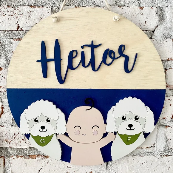 Enfeite Personalizado Maternidade - 30cm x 30cm - foto 1