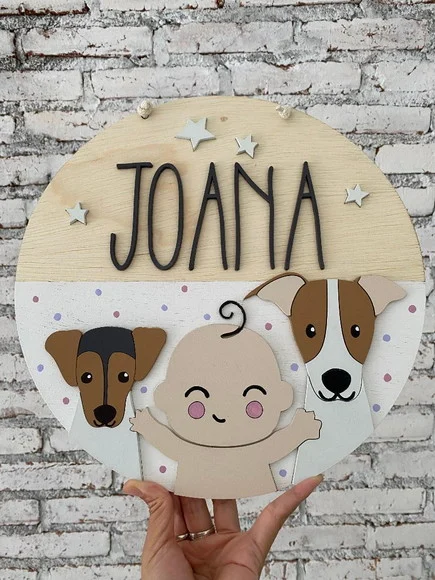 Enfeite Porta de Maternidade - Cãozinho - Frete Grátis - foto 1