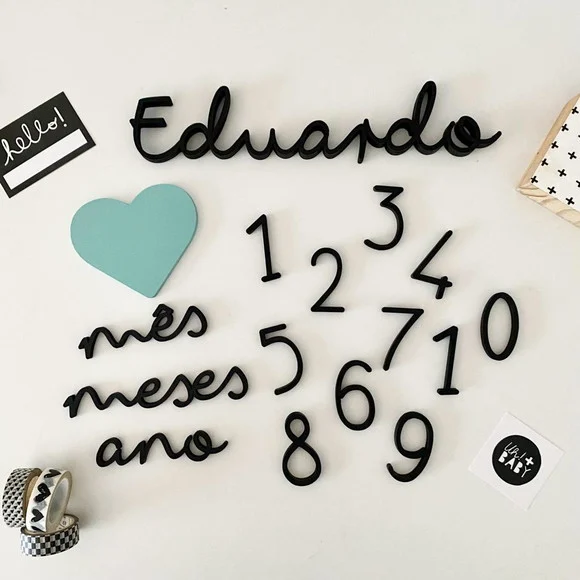 Combo: Kit Mesversário + Nome Personalizado 25cm - foto 1