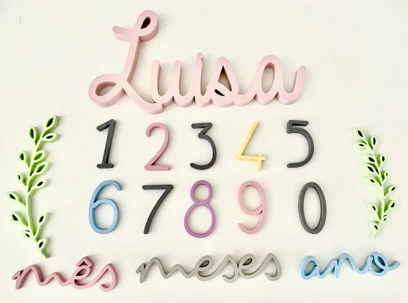 Combo: Kit Mesversário + Nome Personalizado 25cm - foto 1