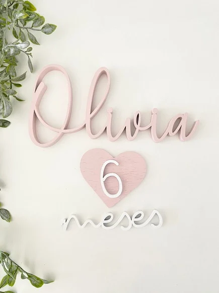 Combo: Kit Mesversário + Nome Personalizado de 25cm - foto 1