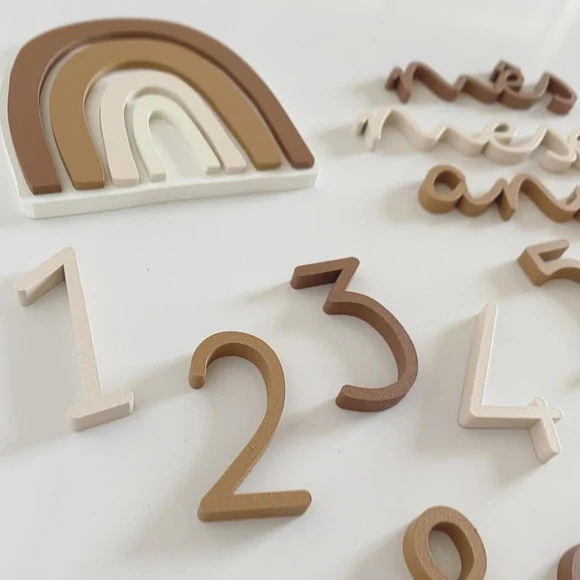 Kit Mesversário Rainbow - mdf Pintado - 30cm Montado (57 Ca - foto 1