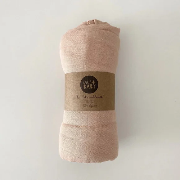 Pano/fralda Multifuncional - Rosa Blush - (swaddle) - foto 1