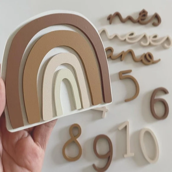 Kit Mesversário - Modelo Arco Iris - Presente para Gestante - foto 1