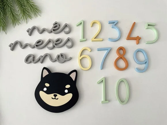 Cenário para Fotos - Instagram - Kit Mesversário - Shiba Inu