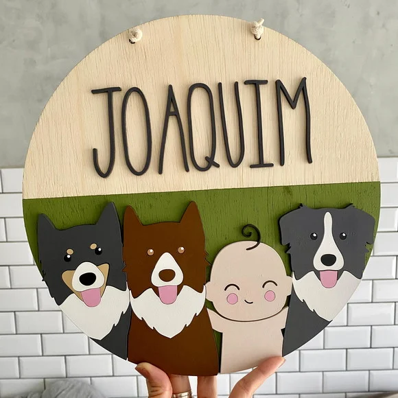 Novo - Placa Decorativa Personalizada Cachorro Pet - 30cm - foto 1