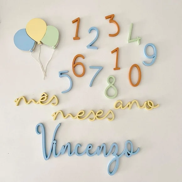 Combo - Kit Mesversário + Letreiro Personalizado de 25cm - foto 1